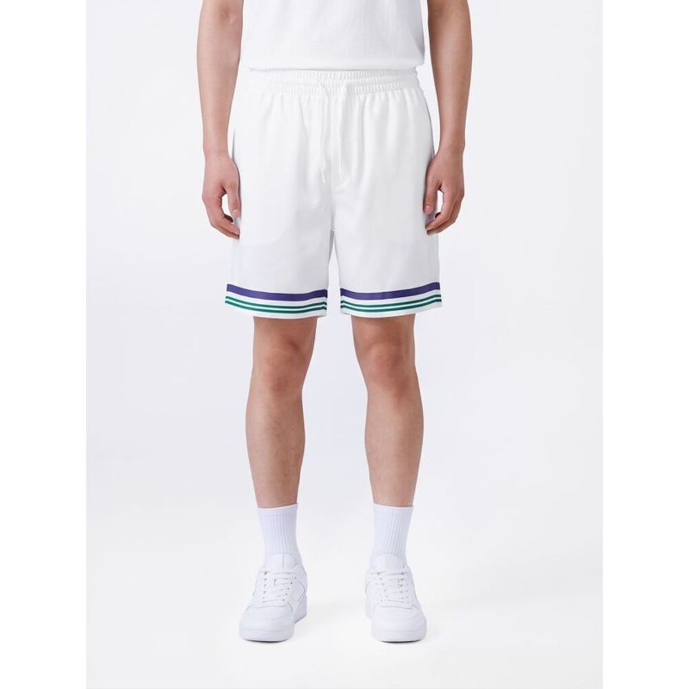 Casablanca Men Monogram Silk Shorts Casablanca With Drawstring Waist